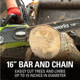 40V 16-inch electric saw, equipped with 4Ah USB battery (power bank) and standard charger