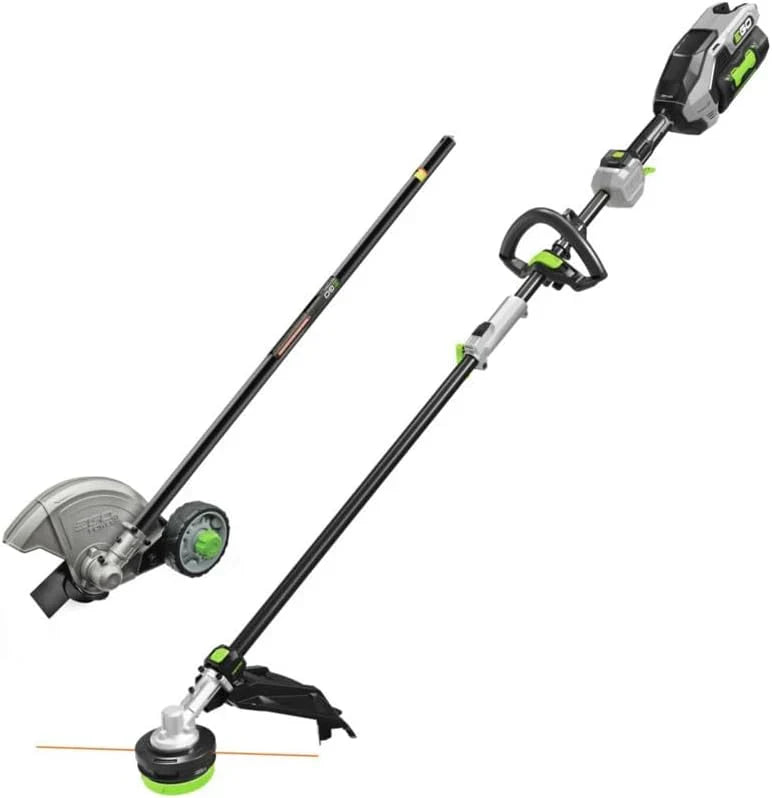 Multi-Head Combo Kit 16-Inch 56-Volt Carbon Fiber String Trimmer with POWERLOAD & 8-Inch Carbon Fiber Edger Attachment & 56-Volt Power Head, 4.0Ah Battery and 320W Charger Included F9627