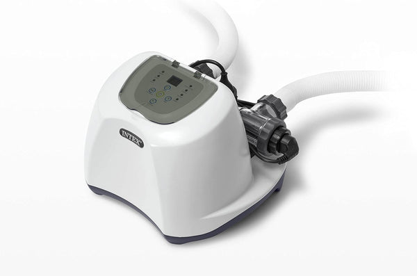 QS1200 Krystal Clear Saltwater Chlorine System for Above Ground Pools: Keeps Water Clear – Reduces Chemical Use – Sleek Control Panel with Buttons – Up to 15000 Gallon Pools O9305