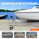 Electric trailer car, with a towing force of 5000 pounds, equipped with a 12-volt 350-watt trailer control wheel that can move at a speed of 22 feet per minute, featuring an adjustable height range from 12 inches to 24.8 inches, and equipped with 8-i