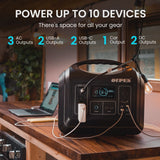 OUPES 1800W 1488Wh Portable Power Station with 2x100W Solar Panel,Solar Generator for Outdoor Camping,Home Backup,Emergency,RV