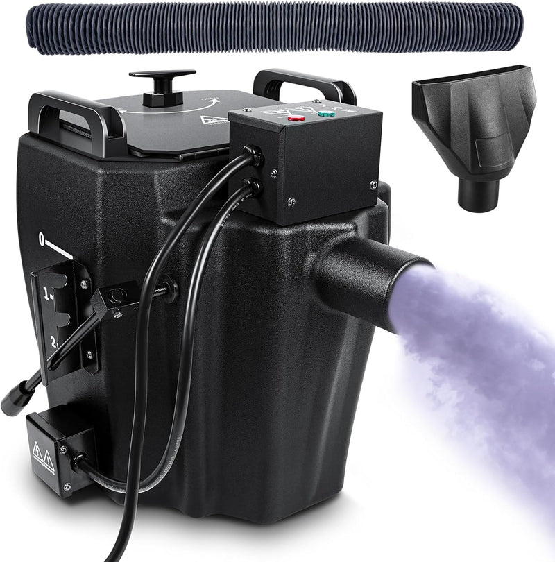 Dry Ice Fog Machine, 3500W Low Lying Fog Machine, Dry Ice Machine with Tube Nozzle High Density Fog Smoke for Wedding Party Events Stage Concert Club Performance DJ (Black) T4603
