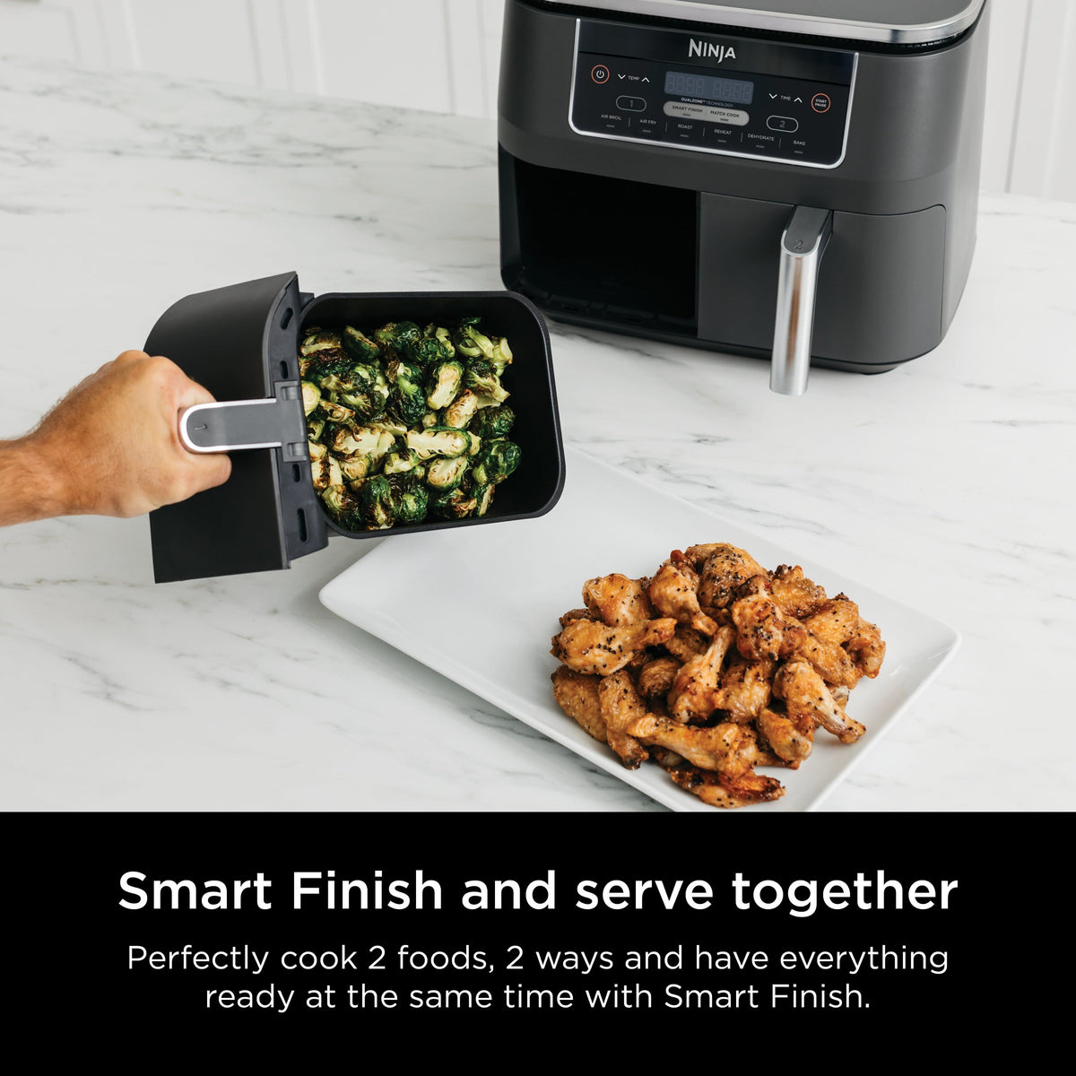 DualZone 6-in-1 8-Qt Air Fryer – Black