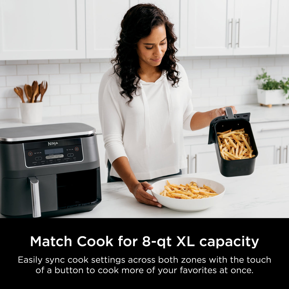 DualZone 6-in-1 8-Qt Air Fryer – Black