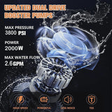 Electric Pressure Washer, 3800PSI 2.6 GPM Power Washer Machine with Hose Reel,4 Quick Connect Nozzles, Foam Cannon, for Cars, Patios, and Floor...