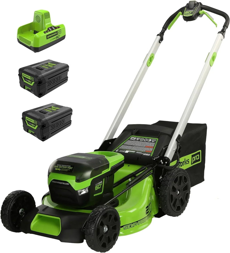 60V 21” Cordless (Self-Propelled) Lawn Mower, 2 x 4.0Ah Batteries and Dual Port Rapid Charger S3754