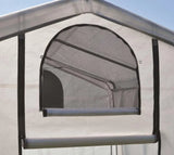 0 feet x 10 feet "GrowIT" Green House - Built-in Simple Greenhouse. It features a sleek design, a high ceiling design, an outdoor planting room with easy access, and is equipped with a transparent waterproof cover.