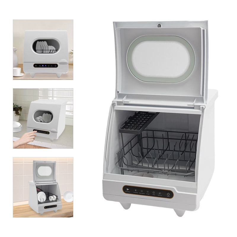 1200W mini Portable Countertop Dishwasher 360 Rotating Deep Cleaning Dishwasher F6482