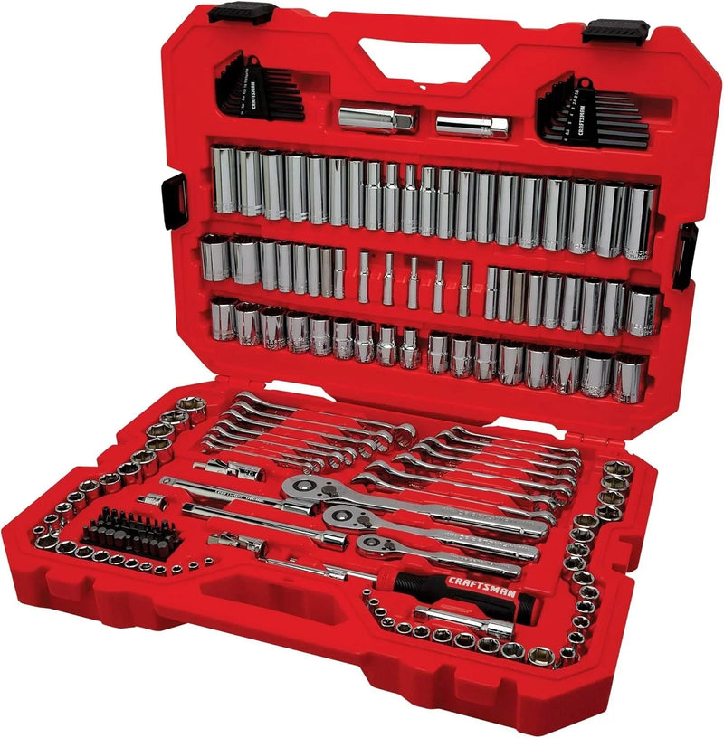 Mechanics Tool Set, 1/4 and 3/8 Inch Drive, 189 Piece (CMMT12134) C9158