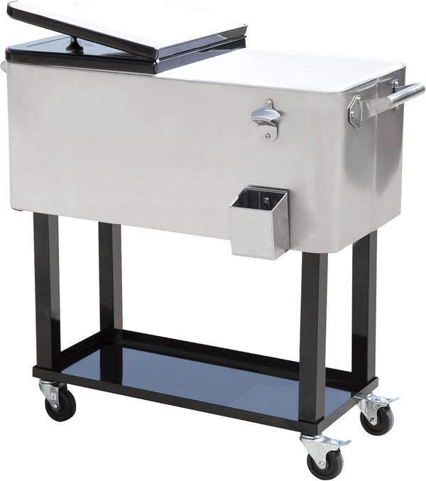 Portable Rolling 80 Quart Steel C884