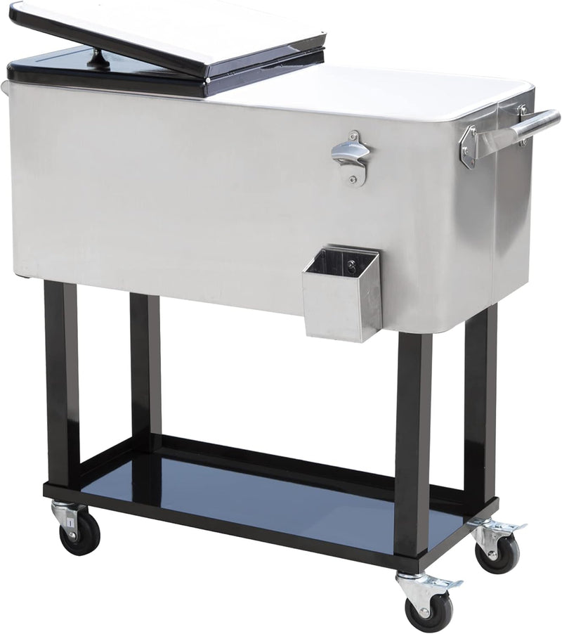 Portable Rolling 80 Quart Steel C884
