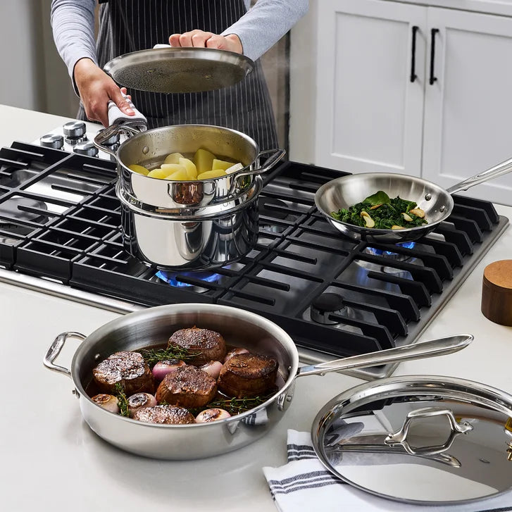 All-Clad D3 Stainless 3-Ply Bonded Cookware, 13-pieces