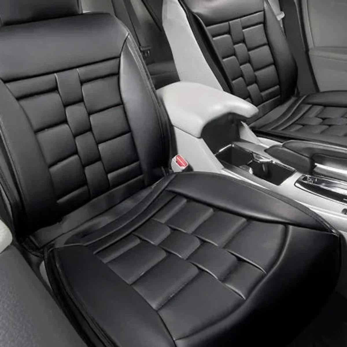Black Padded Universal Fit Luxury Seat Cover, 2-pack