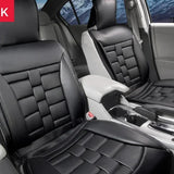 Black Padded Universal Fit Luxury Seat Cover, 2-pack