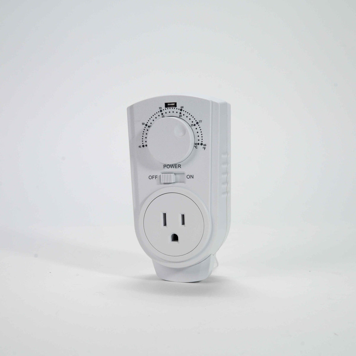 Plug-in Thermostat for Portable Space Heater & AC, White