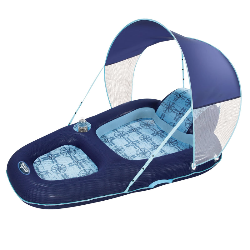 Aqua Luxury Inflatable Pool/Water Lounge with Removable Canopy, UPF 50, Ages 15+ Z7881