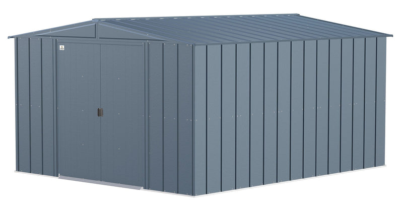 Classic Galvanized Steel Storage Shed, Blue Grey, 10-ft x 12-ft F1273