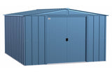 Classic Galvanized Steel Storage Shed, Blue Grey, 10-ft x 12-ft