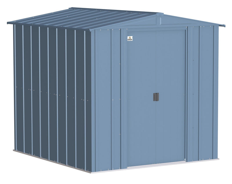 Classic Galvanized Steel Storage Shed, Blue Grey, 6-ft x 7-ft R6948