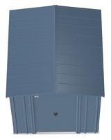 Classic Galvanized Steel Storage Shed, Blue Grey, 6-ft x 7-ft