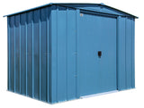 Classic Galvanized Steel Storage Shed, Blue Grey, 8-ft x 6-ft