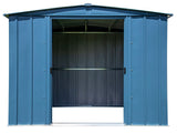 Classic Galvanized Steel Storage Shed, Blue Grey, 8-ft x 6-ft