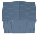 Classic Galvanized Steel Storage Shed, Blue Grey, 8-ft x 6-ft