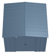 Classic Galvanized Steel Storage Shed, Blue Grey, 8-ft x 8-ft