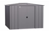Classic Galvanized Steel Storage Shed, Charcoal, 8-ft x 8-ft