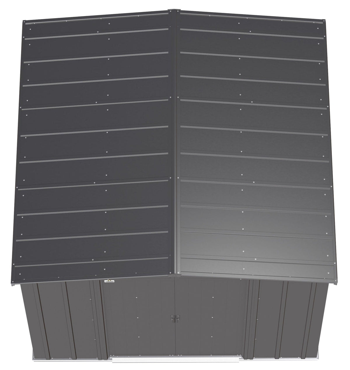 Classic Galvanized Steel Storage Shed, Charcoal, 8-ft x 8-ft