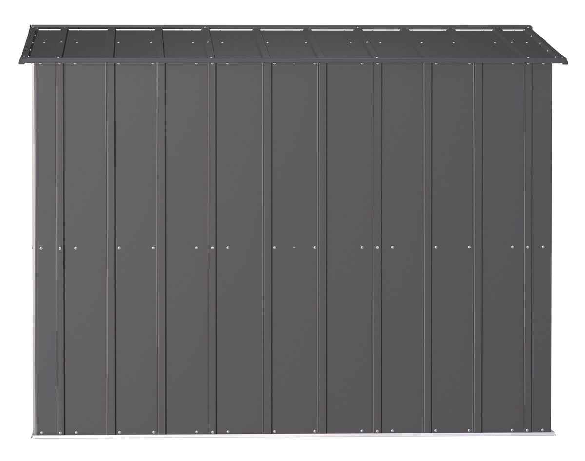 Classic Galvanized Steel Storage Shed, Charcoal, 8-ft x 8-ft