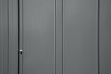 Classic Galvanized Steel Storage Shed, Charcoal, 8-ft x 8-ft