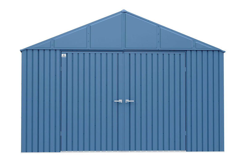 Elite 12x12-ft Blue Grey Corrosion-Resistant Steel Shed H6651
