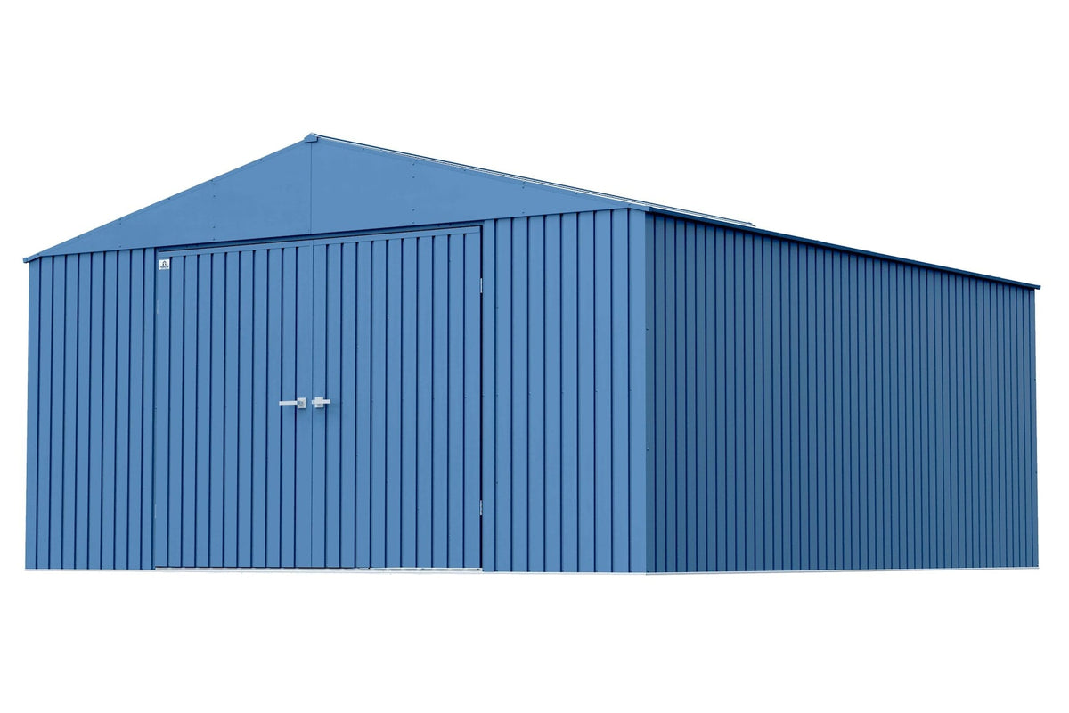 Elite 14x16-ft Blue Grey Corrosion-Resistant Steel Shed