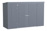 Elite Steel Storage Shed with Pent Roof, Anthracite, 10-ft x 4-ft