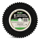 Plastic Lawn Mower Replacement Wheel with Geared Tread, 8-in x 1.75-in