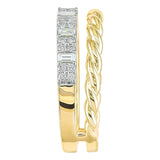 Baguette and Round Brilliant Diamond Ring (0.42 ctw)