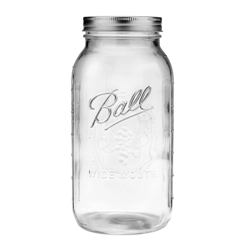 Wide Mouth Half Gallon Glass Mason Jar, 64-oz/1.89-L, 6-pk I6334