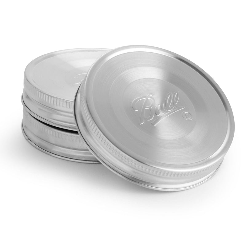 Wide Mouth Stainless Steel Lids, Rust-Resistant, 3-pk J9044