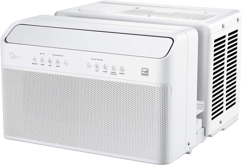 U-Shaped Inverter Window Air Conditioner 12,000BTU with Open Window Flexibility, Robust Installation,Extreme Quiet, 35% Energy Saving, Smart Control, Alexa, Remote, Bracket Included (Renewed) M5553