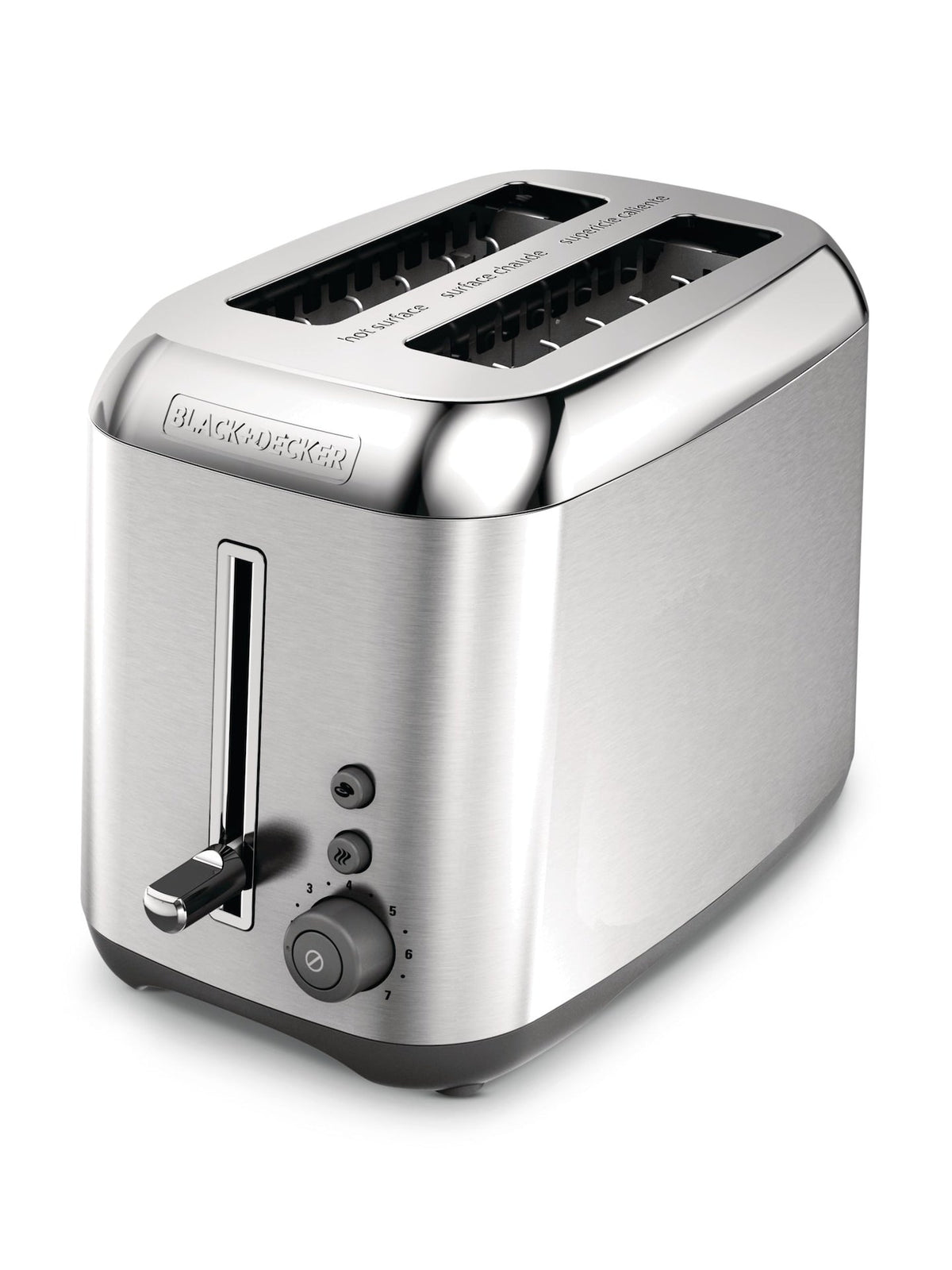 Kitchen Tools Extra Wide Slots Toaster with 7 Settings, Stainless Steel, 2-Slices