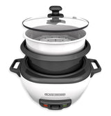 Non-Stick Rice Cooker & Steamer White, 6 Cups