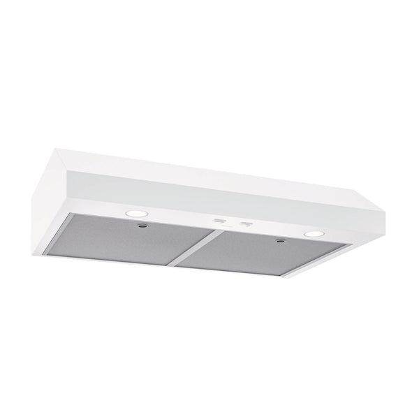 Glacier1 350CFM Under Cabinet Kitchen Exhaust Fan Range Hood, White, 30-in R7024