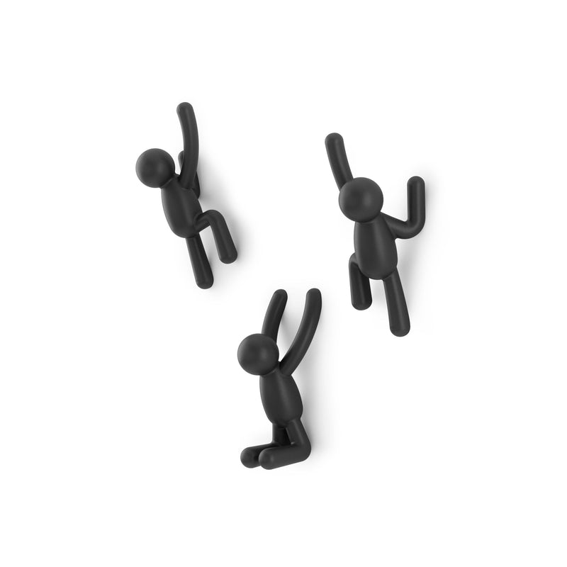 Buddy Hook Set of 3, Black D6490