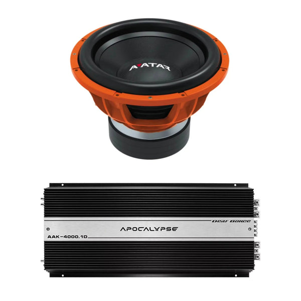 Car Audio 15" 2Ohm Subwoofer STU-1546-D2&Monoblock Amp Package New X8581