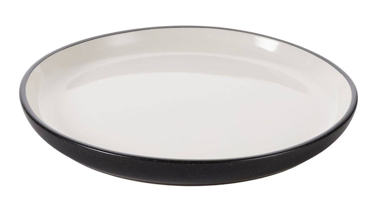 Catalone Side Kitchen/Dinner Plate, 1-pc, Black/White