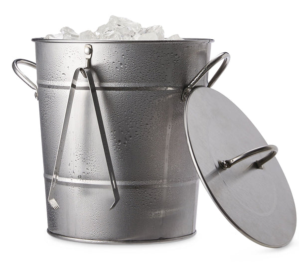Ice Bucket and Scoop, Stainless Steel with Insulated Liner, Silver, 9.06-in T2214