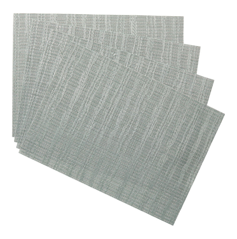 Lurex Rectangle Textilene Woven Placemat, Sage, 13-in x 18-in, 4-pk R9495