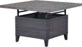 Square Outdoor Patio Conversation Dining Set with UV-Resistant Cushions, 3-pc