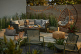 Square Outdoor Patio Conversation Dining Set with UV-Resistant Cushions, 3-pc